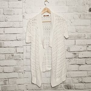 Belldini White Knit Women's Sweater Cardigan